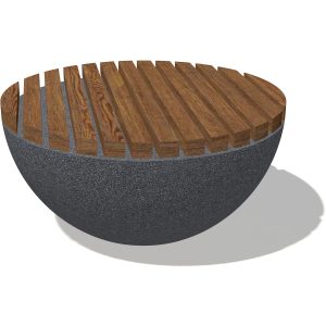 Betonowy puf okrągły