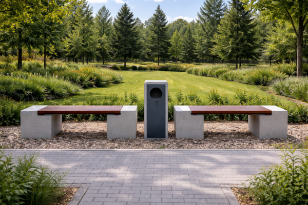 kosz na śmieci z daszkiem